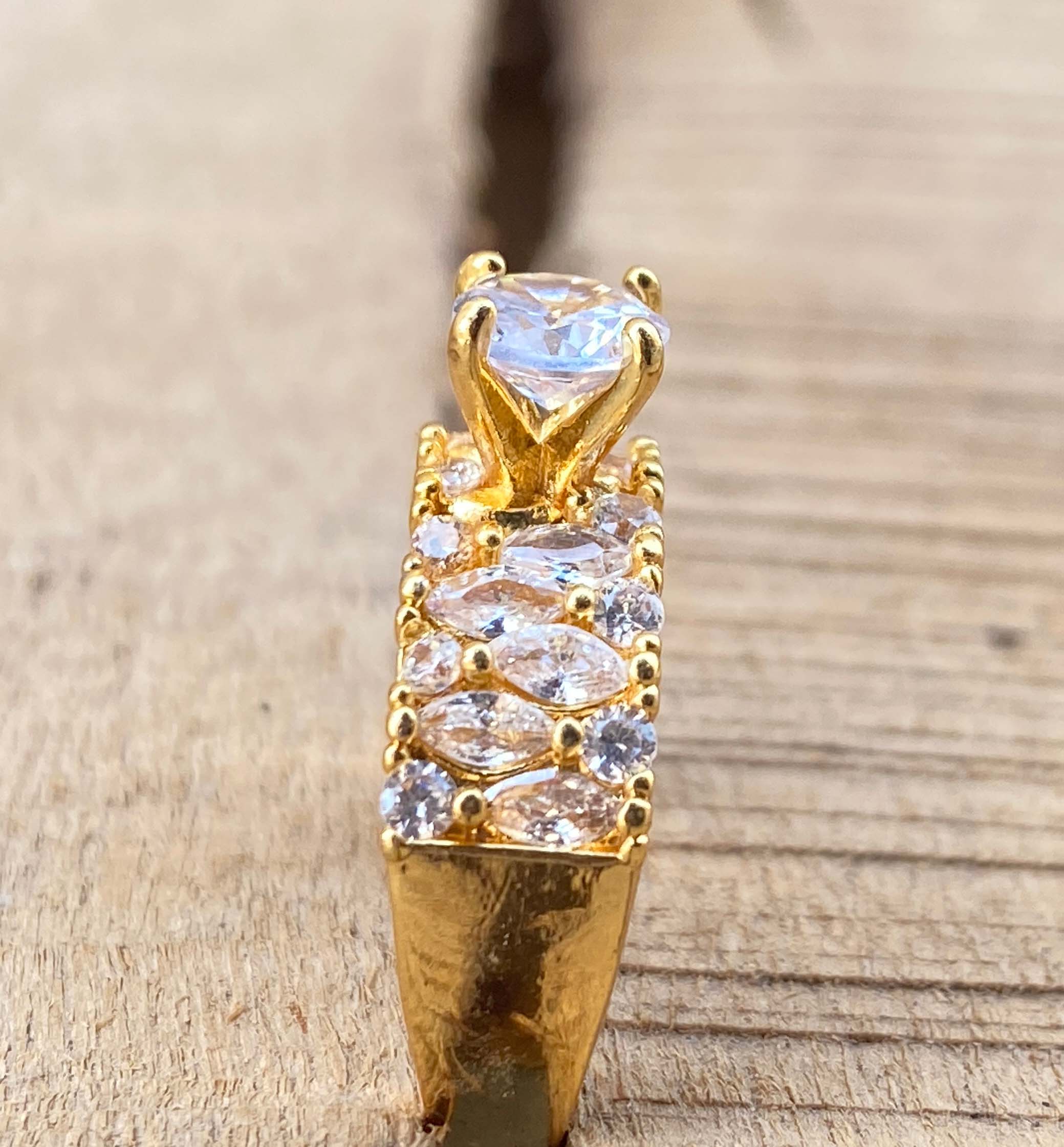 Golden Elegance Oval Cut Ring