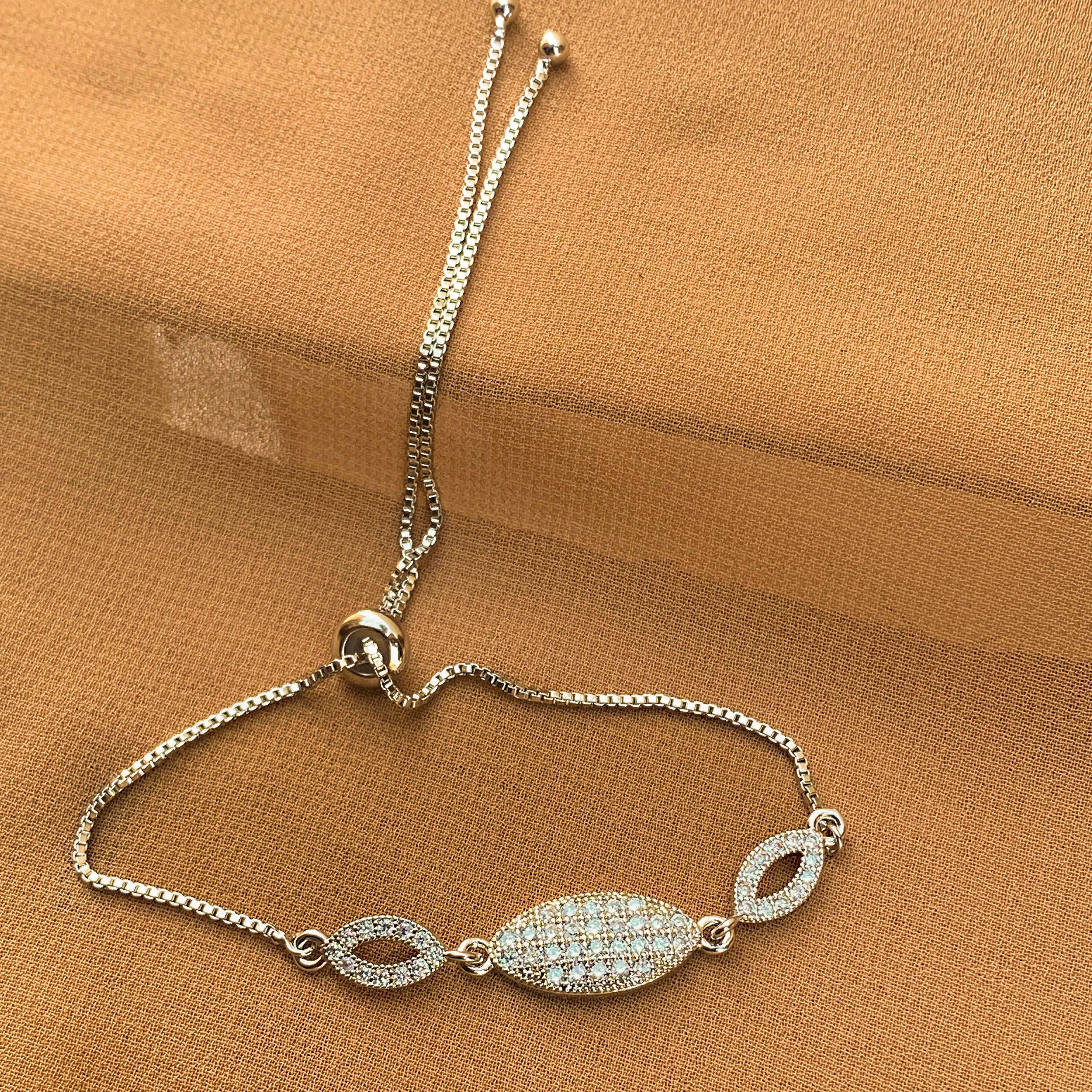 Diamond Pave Link Bracelet