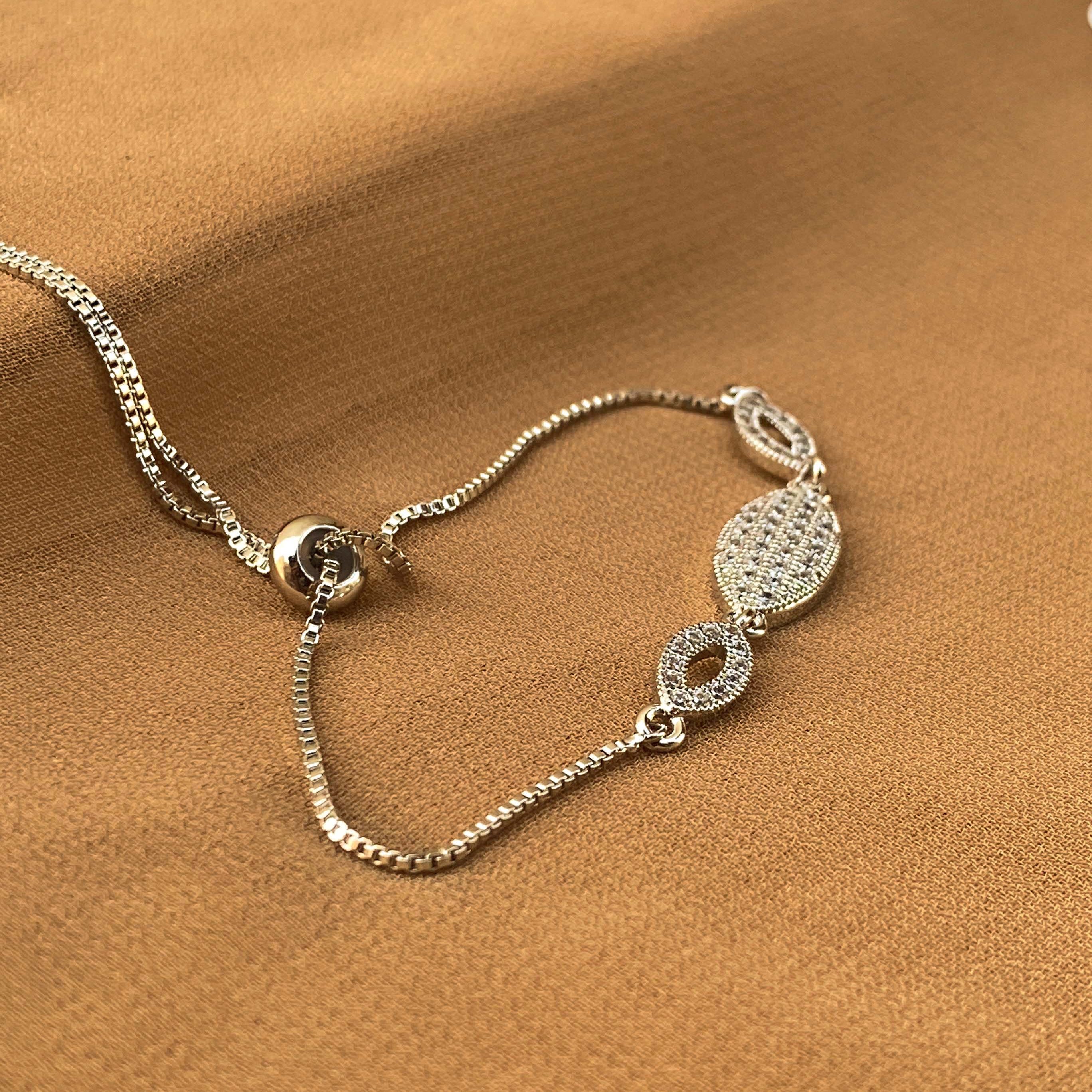 Diamond Pave Link Bracelet