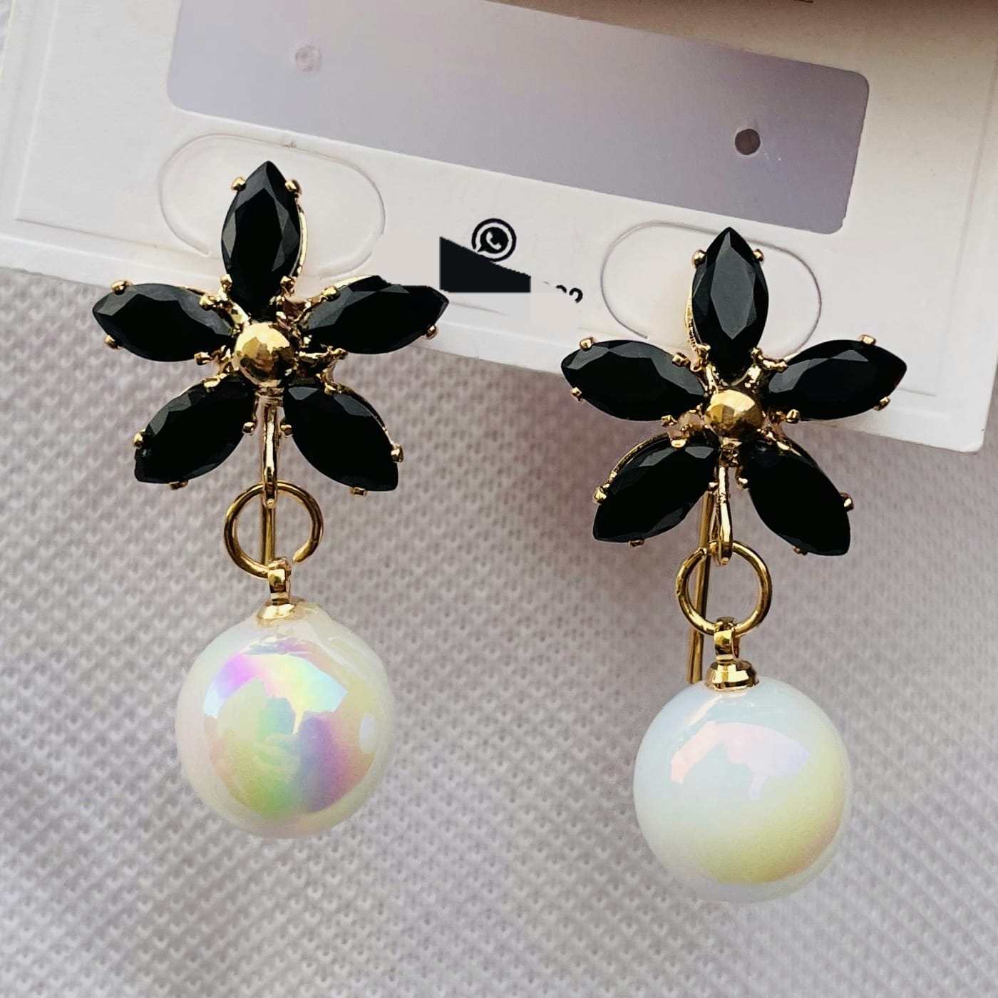 Midnight Bloom Drop Earrings
