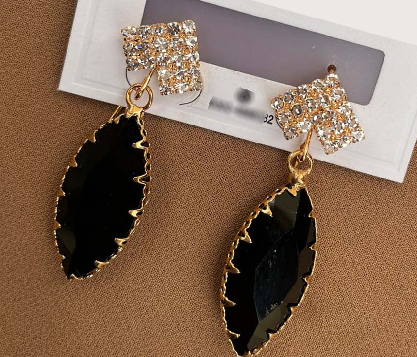 Noir Luxe Drop Earrings