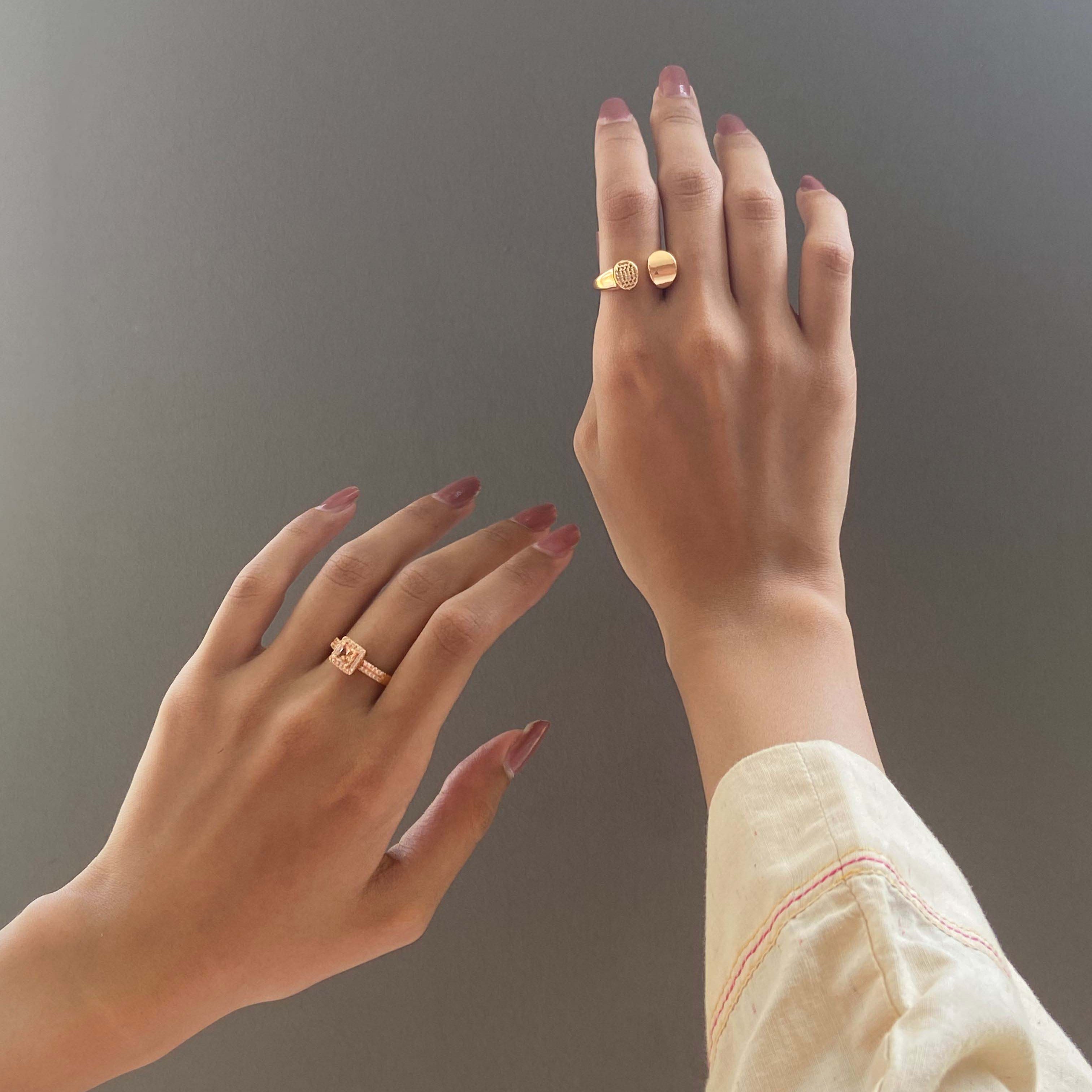 Modern Chic Two-Tone Ring